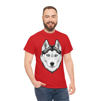 Siberian Husky Unisex Heavy Cotton Tee, S - 5XL, 12 Colors, Light Fabric, FREE Shipping, Made in USA!!