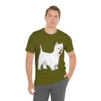 West Highland White Terrier Unisex Jersey Short Sleeve Tee, S - 3XL, Cotton, Light Fabric, FREE Shipping, Made in USA!!