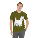 West Highland White Terrier Unisex Jersey Short Sleeve Tee, S - 3XL, Cotton, Light Fabric, FREE Shipping, Made in USA!!