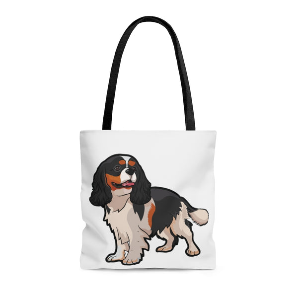 Tricolor Cavalier King Charles Spaniel Tote Bag