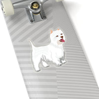 West Highland White Terrier Kiss-Cut Stickers, 4 Sizes, Vinyl with 3M Glue, FREE Shipping, Made in USA!!