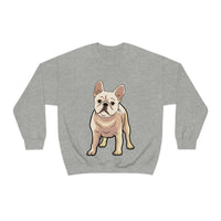 French Bulldog Unisex Heavy Blend Crewneck Sweatshirt, S - 3XL, 6 Colors, Loose Fit, Cotton/Polyester, FREE Shipping, Made in USA!!