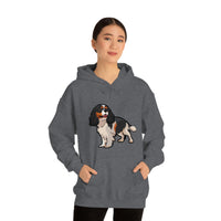 Tricolor Cavalier King Charles Spaniel Unisex Heavy Blend Hooded Sweatshirt, S - 5XL, 12 Colors, FREE Shipping, Made in Usa!!