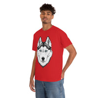 Siberian Husky Unisex Heavy Cotton Tee, S - 5XL, 12 Colors, Light Fabric, FREE Shipping, Made in USA!!
