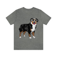 Australian Shepherd Unisex Jersey Short Sleeve Tee, XS-3XL, 14 Colors, Soft Cotton, Light Fabric, FREE Shipping, Made in USA!!