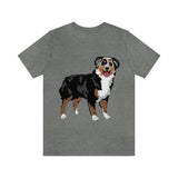 Australian Shepherd Unisex Jersey Short Sleeve Tee, XS-3XL, 14 Colors, Soft Cotton, Light Fabric, FREE Shipping, Made in USA!!