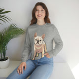 French Bulldog Unisex Heavy Blend Crewneck Sweatshirt, S - 3XL, 6 Colors, Loose Fit, Cotton/Polyester, FREE Shipping, Made in USA!!