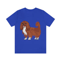 Ruby Cavalier King Charles Spaniel Unisex Jersey Short Sleeve Tee, 14 Colors, 100% Cotton, XS - 3XL, FREE Shipping, Made in USA!!