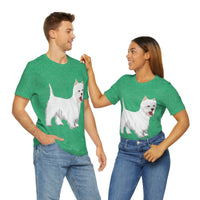 West Highland White Terrier Unisex Jersey Short Sleeve Tee, S - 3XL, Cotton, Light Fabric, FREE Shipping, Made in USA!!