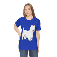 West Highland White Terrier Unisex Jersey Short Sleeve Tee, S - 3XL, Cotton, Light Fabric, FREE Shipping, Made in USA!!