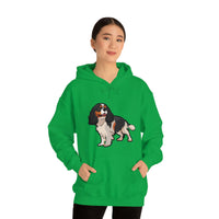 Tricolor Cavalier King Charles Spaniel Unisex Heavy Blend Hooded Sweatshirt, S - 5XL, 12 Colors, FREE Shipping, Made in Usa!!