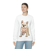 French Bulldog Unisex Heavy Blend Crewneck Sweatshirt, S - 3XL, 6 Colors, Loose Fit, Cotton/Polyester, FREE Shipping, Made in USA!!