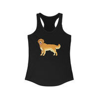 Golden Retriever Women's Ideal Racerback Tank, S - 2XL, Slim Fit, Soft Cotton/Polyester, Extra Light Fabric, FREE Shipping, Made in USA!!