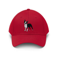 Boston Terrier Unisex Twill Hat, Cotton Twill, Adjustable Velcro Closure, FREE Shipping, Made in USA!!