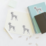 Weimaraner Sticker Sheets, 2 Image Sizes, 3 Image Surfaces, Water Resistant Vinyl, FREE Shipping, Made in USA!!