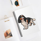 Tricolor Cavalier King Charles Spaniel Spiral Notebook - Ruled Line, Journal