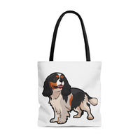Tricolor Cavalier King Charles Spaniel Tote Bag