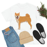 Shiba Inu Unisex Heavy Cotton Tee, Cotton, Medium Fabric, S - 5XL, 12 Colors, FREE Shipping, Made in USA!!