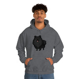 Black Pomeranian Unisex Heavy Blend™ Hooded Sweatshirt, S - 3XL, 6 Colors, Cotton/Polyester, FREE Shipping, Made in USA!!