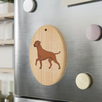 Rhodesian Ridgeback Wooden Ornaments, 6 Shapes, Solid Wood, Magnetic Back, Comes with Red Ribbon, FREE Shipping, Made in USA!!