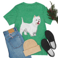 West Highland White Terrier Unisex Jersey Short Sleeve Tee, S - 3XL, Cotton, Light Fabric, FREE Shipping, Made in USA!!