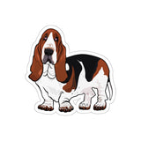 Basset Hound Die-Cut Stickers, 5 Sizes, Indoor/Outdoor, Water Resistant, Matte Finish, FREE Shipping, Made in USA!!