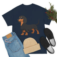 Dachshund Unisex Heavy Cotton Tee, S - 5XL, 12 Colors, Light Fabric, FREE Shipping, Made in USA!!