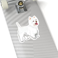 West Highland White Terrier Kiss-Cut Stickers, 4 Sizes, Vinyl with 3M Glue, FREE Shipping, Made in USA!!