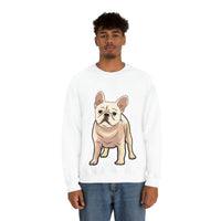 French Bulldog Unisex Heavy Blend Crewneck Sweatshirt, S - 3XL, 6 Colors, Loose Fit, Cotton/Polyester, FREE Shipping, Made in USA!!