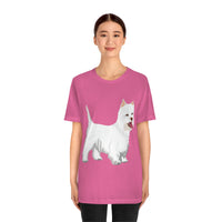 West Highland White Terrier Unisex Jersey Short Sleeve Tee, S - 3XL, Cotton, Light Fabric, FREE Shipping, Made in USA!!