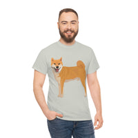 Shiba Inu Unisex Heavy Cotton Tee, Cotton, Medium Fabric, S - 5XL, 12 Colors, FREE Shipping, Made in USA!!