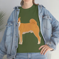 Shiba Inu Unisex Heavy Cotton Tee, Cotton, Medium Fabric, S - 5XL, 12 Colors, FREE Shipping, Made in USA!!