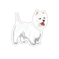 West Highland White Terrier Die-Cut Stickers, 5 Sizes, Water Resistant Vinyl, Indoor/Outdoor, Matte Finish, FREE Shipping, Made in USA!!