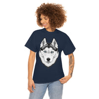 Siberian Husky Unisex Heavy Cotton Tee, S - 5XL, 12 Colors, Light Fabric, FREE Shipping, Made in USA!!