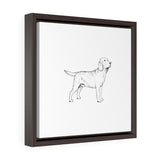 Labrador Retriever Square Framed Premium Gallery Wrap Canvas