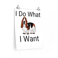 Basset Hound Premium Matte vertical posters, 7 Sizes, Custom, FREE Shipping, Made in USA!!