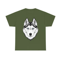 Siberian Husky Unisex Heavy Cotton Tee, S - 5XL, 12 Colors, Light Fabric, FREE Shipping, Made in USA!!