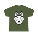 Siberian Husky Unisex Heavy Cotton Tee, S - 5XL, 12 Colors, Light Fabric, FREE Shipping, Made in USA!!