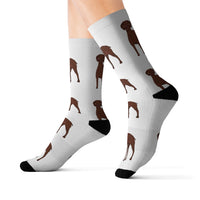 Vizsla Sublimation Socks, Polyester & Spandex, 3 Different Sizes, q