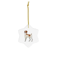 Brittany Dog Ceramic Ornaments