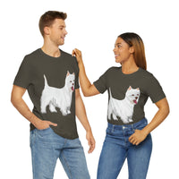West Highland White Terrier Unisex Jersey Short Sleeve Tee, S - 3XL, Cotton, Light Fabric, FREE Shipping, Made in USA!!