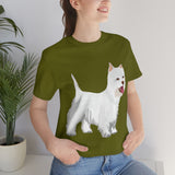 West Highland White Terrier Unisex Jersey Short Sleeve Tee, S - 3XL, Cotton, Light Fabric, FREE Shipping, Made in USA!!