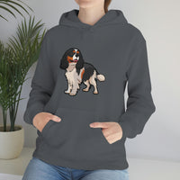 Tricolor Cavalier King Charles Spaniel Unisex Heavy Blend Hooded Sweatshirt, S - 5XL, 12 Colors, FREE Shipping, Made in Usa!!