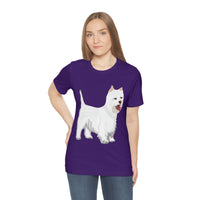 West Highland White Terrier Unisex Jersey Short Sleeve Tee, S - 3XL, Cotton, Light Fabric, FREE Shipping, Made in USA!!