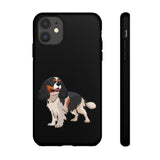 Tricolor Cavalier King Charles Spaniel Tough Cell Phone Cases, Glossy/Matte, Google, Samsung, iPhone, FREE Shipping, Made in USA!!