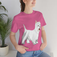 West Highland White Terrier Unisex Jersey Short Sleeve Tee, S - 3XL, Cotton, Light Fabric, FREE Shipping, Made in USA!!