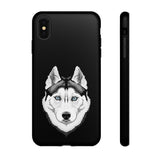 Siberian Husky Tough Cell Phone Cases, 33 Types of Cases, 2 Layer Case, Impact Resistant, FREE Shipping, Made in USA!!