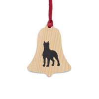 Cane Corso Wooden Christmas Ornaments, Solid Wood, 6 Shapes, Magnetic Back, Comes with Ribbon, Made in the USA!!