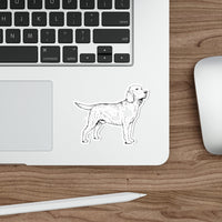 Labrador Retriever Die-Cut Stickers, 5 Sizes, Water Resistant Vinyl, Indoor/Outdoor Use, Matte Finish, FREE Shipping, Made in USA!!