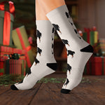 Border Collie Sublimation Socks, Polyester/Spandex, 3 Sizes, Cushioned Bottoms, FREE Shipping, Made in USA!!